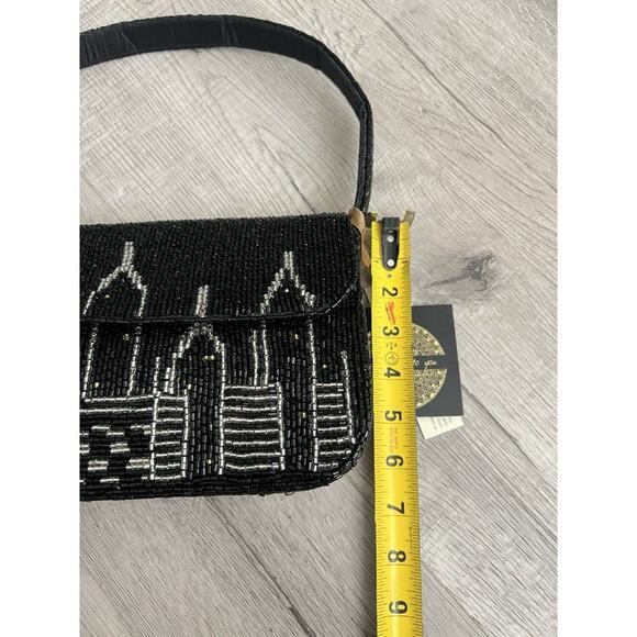New York City Skyline Beaded Shoulder Hand Bag City Views Viral Made in India - Picture 9 of 9